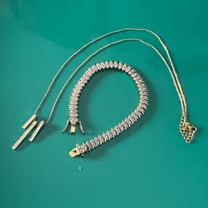 Set of gold costume jewelry